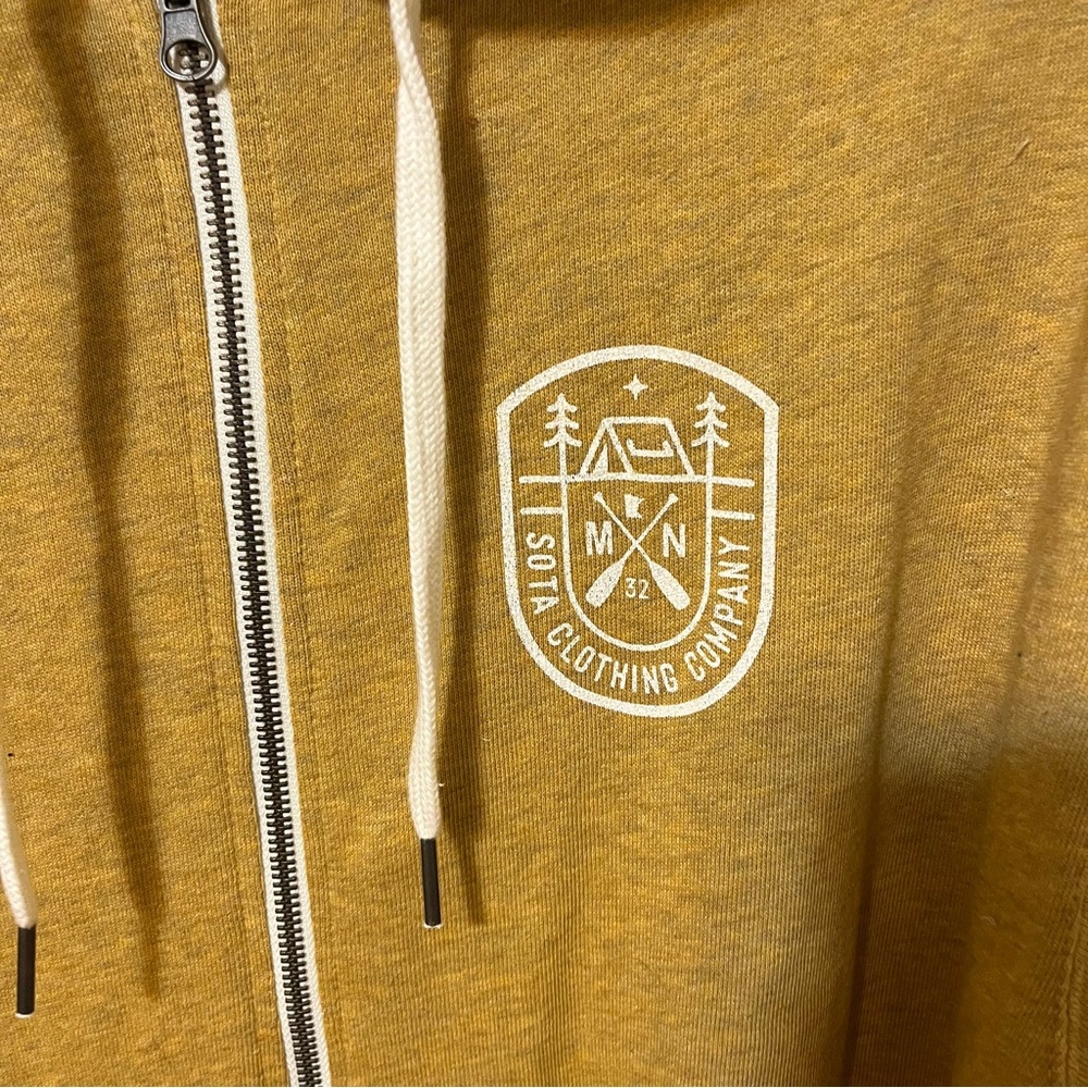 Women’s Yellow Minnesota Sota Clothing Co. Zip Up Hoodie